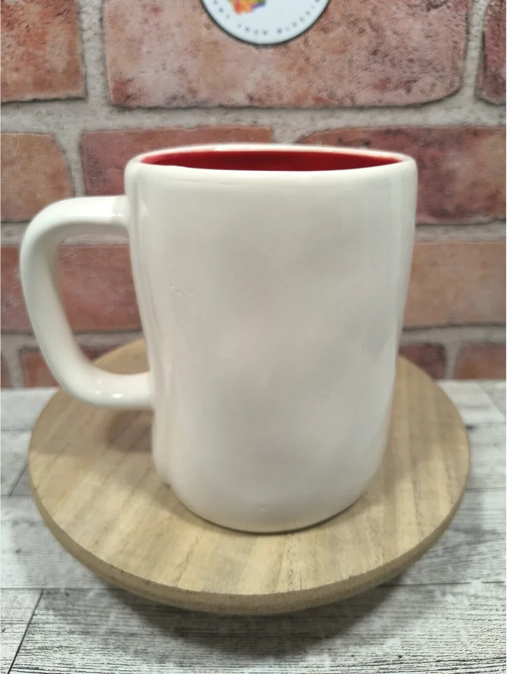 Rae Dunn JOY Christmas Mug Holiday Red Inside NWOT